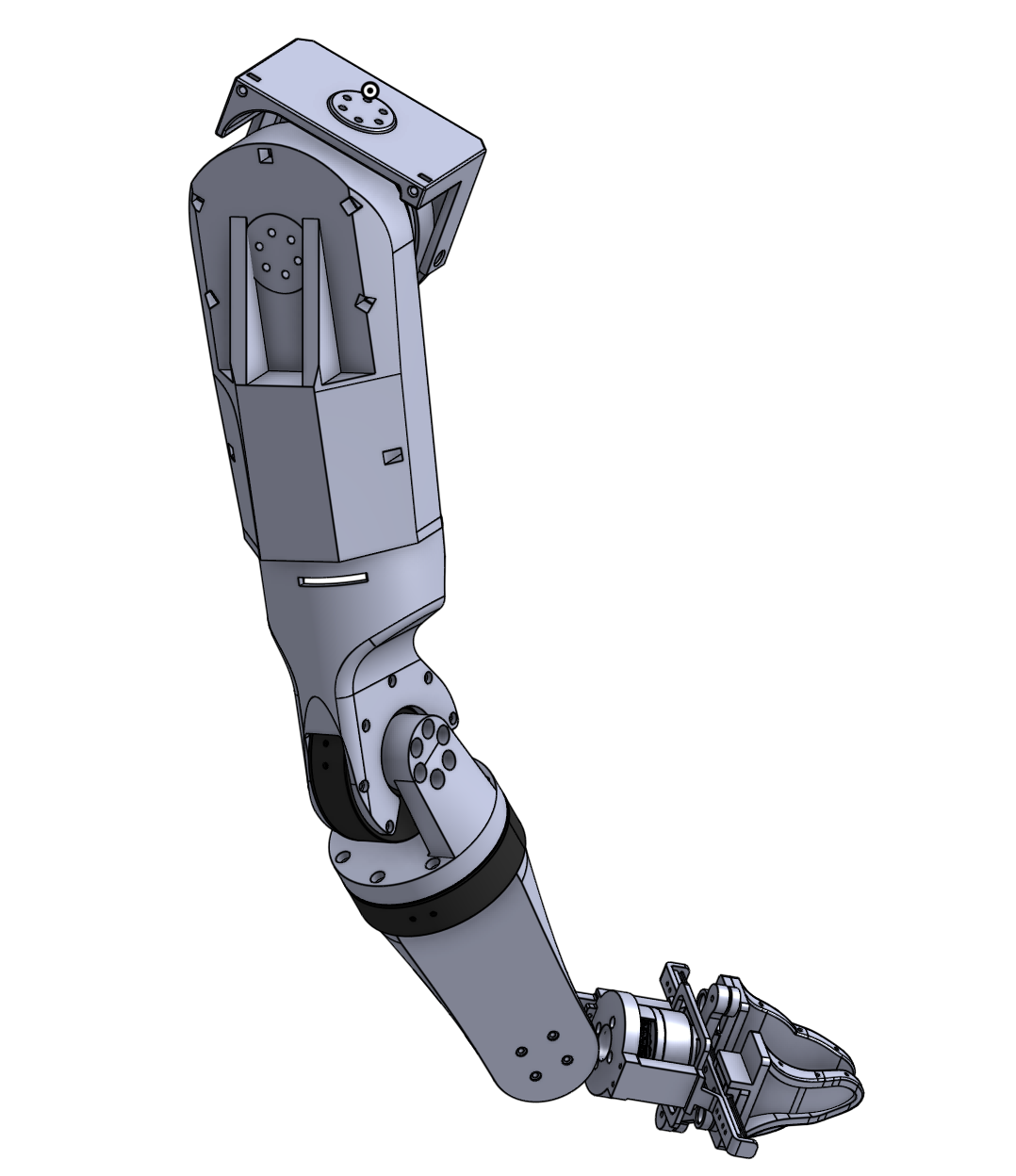 Humanoid leg design - full view