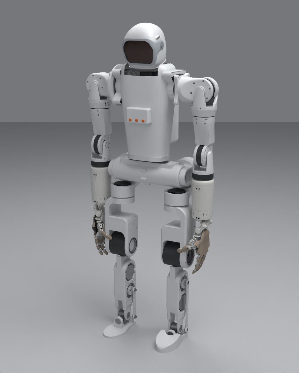 Pioneer full-body humanoid robot render